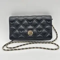 ⑦ メトロシティ　ショルダーバッグ　チェーンバッグ　ブラック　金具　キルティング