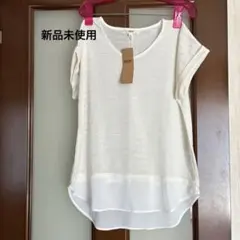 OZOC アイボリー ストライプ Tシャツ Mのサムネイル