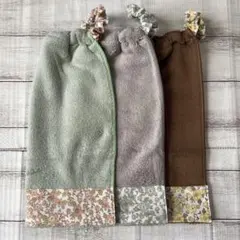 おりこうタオル おりこうエプロン 花柄 一重 3枚セット