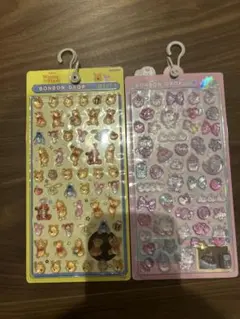 【正規品】プーさんmini ユニコーン　ボンボンドロップシール2シートセット