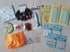 ヘア小物 ネイルプリントシールパーツ まとめ売り