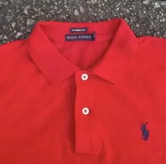 【定番‼️】ポロ ラルフローレン ポロシャツ レッド Mスモールポニー 刺繍