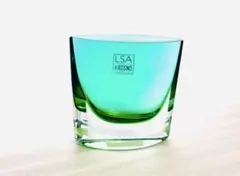 LSA Krosno ガラス花瓶 グリーン　吹きガラス　花瓶