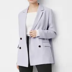 GU ダブルブレストジャケット パープル