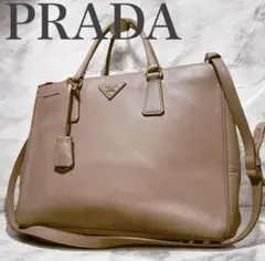 美品　プラダ　PRADA トートバッグ　ショルダーバッグ　ガレリア　サフィアーノ