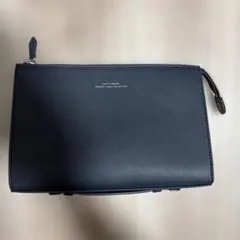 ユナイテッドアローズ　グリーンレーベルリラクシング　クラッチバッグ　ネイビー