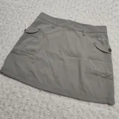 オークリー　OAKLEY ゴルフ　カーゴスカート　刺繍ロゴ　グレー M