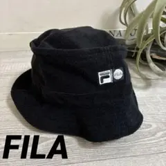 FILA フィラ　バケットハット　バケハ　黒　ブラック　シンプル