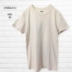 ユニクロユー クルーネック Ｔシャツ ナチュラル ベージュ Ｍ 半袖 良品