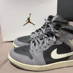 Air Jordan 1 Mid グレー/ブラック 27.5cm