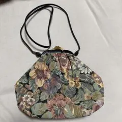 【最終値下げ】がま口　ゴブラン織　ショルダーバッグ