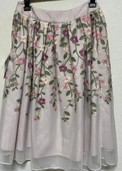 フランシュリッペ 3L チュールスカート 刺繍 お花 鳥 - メルカリ