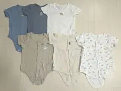 半袖　ベビー　ロンパース（ボディスーツ ）6点セット