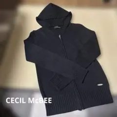 CECIL McBEE セシル　ニットパーカー　黒