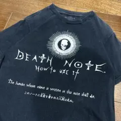 DEATH NOTE デスノート Tシャツ フェード　y2k ブラックのサムネイル