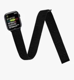 Apple Watch用 黒 ナイロン　アームバンド