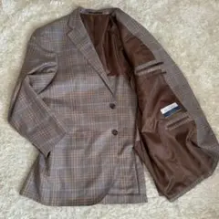 高級 ゼニア MODRUS モドラス テーラードジャケット チェック柄 L