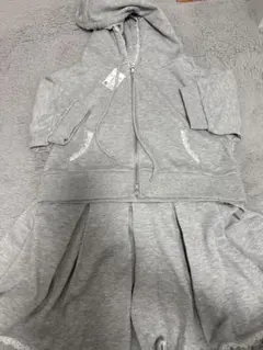 【INGNI】グレー フード付きジャケット スカートセット