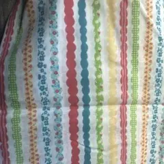 【ハンドメイド】カラフルな綿生地 ストライプ柄