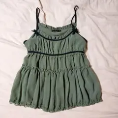 本日まで Y2K グランジ　りぼん付きフリルキャミのサムネイル