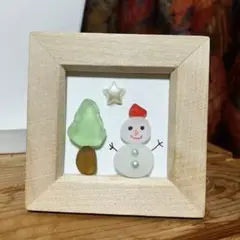 シーグラスアート　冬の風物詩