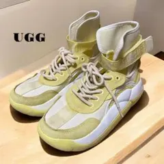 UGG LA クラウド ハイ レディース スニーカー 厚底 23.5 ホワイト