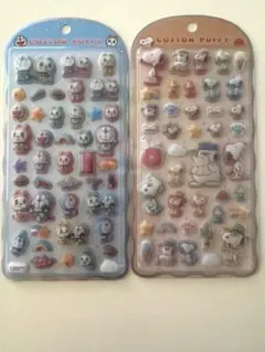 コットンパフィーシール☆ドラえもん　スヌーピー　２種セット