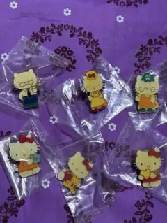 【未開封品 レトロ】ハローキティ ピンバッジ 6種セット 1997年