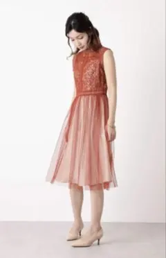 ローズバッド　チュールレースワンピース