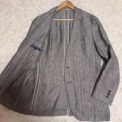 【リネン100％】ユナイテッドアローズ テーラードジャケット 春夏 グレー L