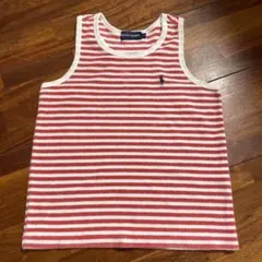 RALPH LAUREN タンクトップ ボーダー レッド 110cm タオル地のサムネイル