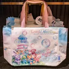ディズニー ダッフィー カラフルハピネス ワイドバスタオル トートバッグ ディズニー ダッフィー カラフルハピネス ワイドバスタオル トート