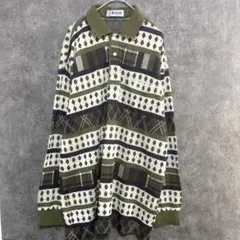 ヴィンテージ Lakeland ポロシャツ ニット 総柄 長袖 L 古着のサムネイル