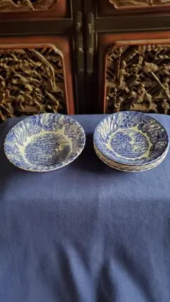 イギリスENOCHWOODのサラダボール1とカレー皿5 セット6点 [中古品]