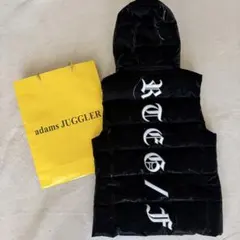 adams JUGGLER 黒 ダウンベスト フード付き