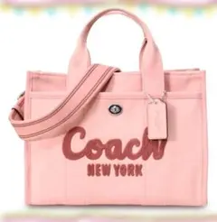 ら*ぶ様 コーチ COACH 26cmカーゴ トート 刺繡 ロゴ 2WAY