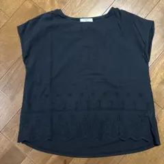 Samansa Mos2 blue 刺繍 半袖カットソー フリーサイズのサムネイル