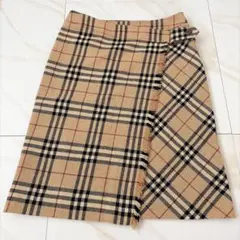 BURBERRY LONDON　カシミヤ混　ノバチェック　ラップスカート　40 BURBERRY LONDON カシミヤ混 ノバチェック ラップスカート M - メルカリ
