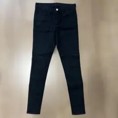 ブラック スキニーデニムパンツ レディース 26