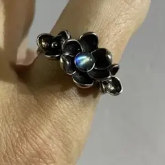 天然石　ラブラドライト　リング