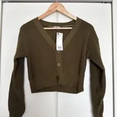 GU オリーブ色 長袖カーディガン S