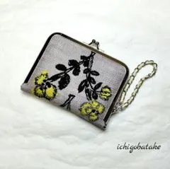 ミナペルホネン　ハンドメイド　がま口カードケース　twins