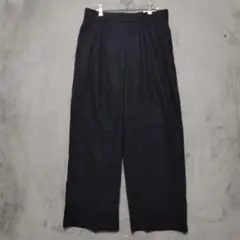 GU♡大きいサイズ レディース リネンブレンド タックワイドパンツ XXL