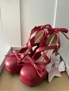しまむら　星名桜子　リボンパンプス　赤のサムネイル