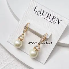 R372/RALPH LAUREN/ゴールドパヴェパールピアス
