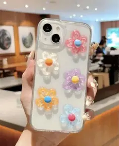 花柄 フラワー 花 シリコン iPhone12ケース　iPhoneカバー