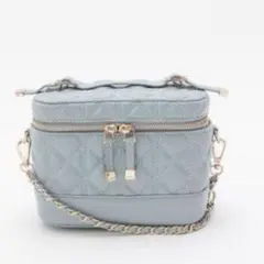 RANDA ランダ キルティング2WAYバニティバッグ ブルー