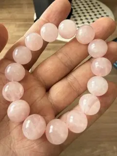 新品 3A高品質　ローズクオーツ 天然石 15mm珠 パワーストーンブレスレット