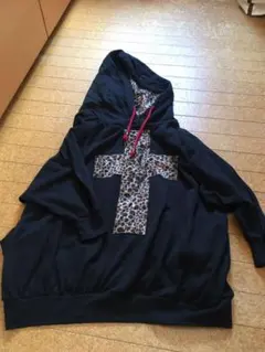 猫耳ワンピースパーカー ヒョウ柄