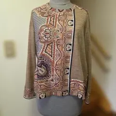イタリア製☆ETRO エトロ 好配色ペイズリー柄 レーヨンジャージトップス 46 イタリア製☆ETRO エトロ 好配色ペイズリー柄 レーヨンジャージ